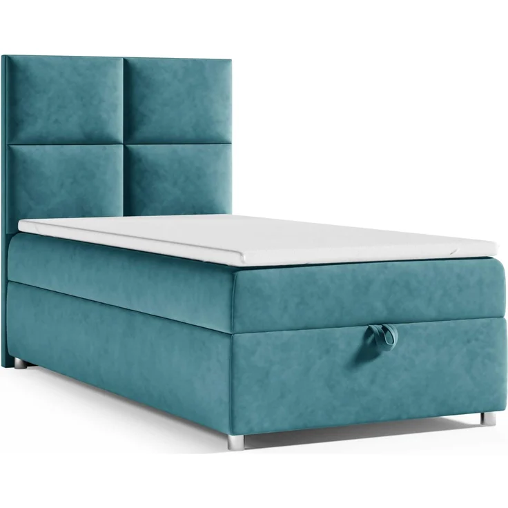 Best for Home Boxspringbett K2 SINGLE mit Bettkasten, Bonellmatratze & Komfort-Topper H3 (Einzelbett, Hotelbett, Polsterbett gepolstertes Kopfteil, Jugendbett, Kinderbett versch. Größen, 70x200 80x200 90x200 100x200 cm), verschiedene Liefermöglichkeite... – Bild 1