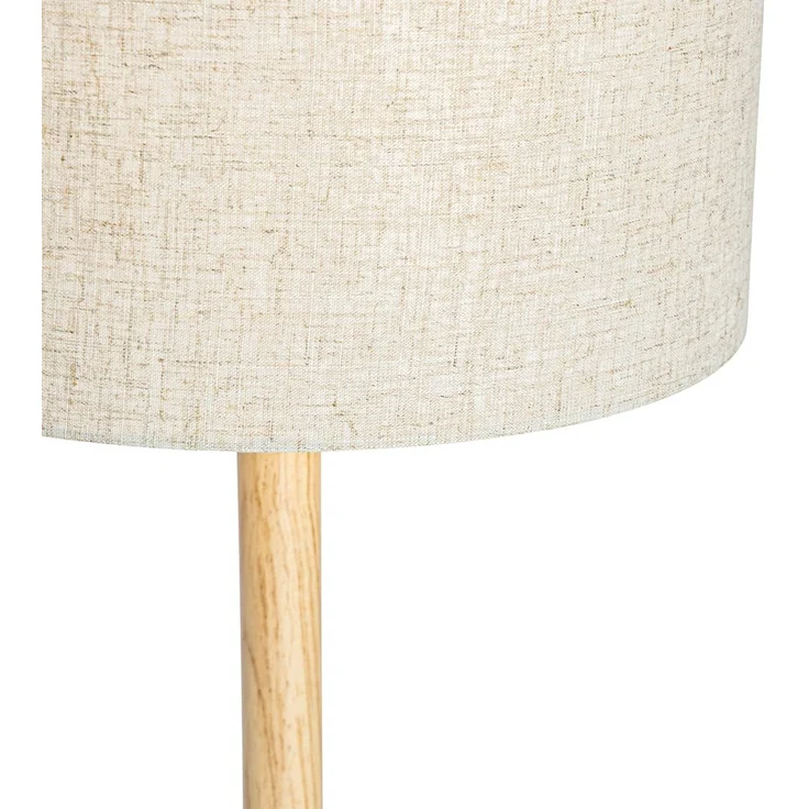 Qazqa Stehlampe Mels, ohne Leuchtmittel, E27, Naturel, Landhaus, Holz, 1-flammig – Bild 7