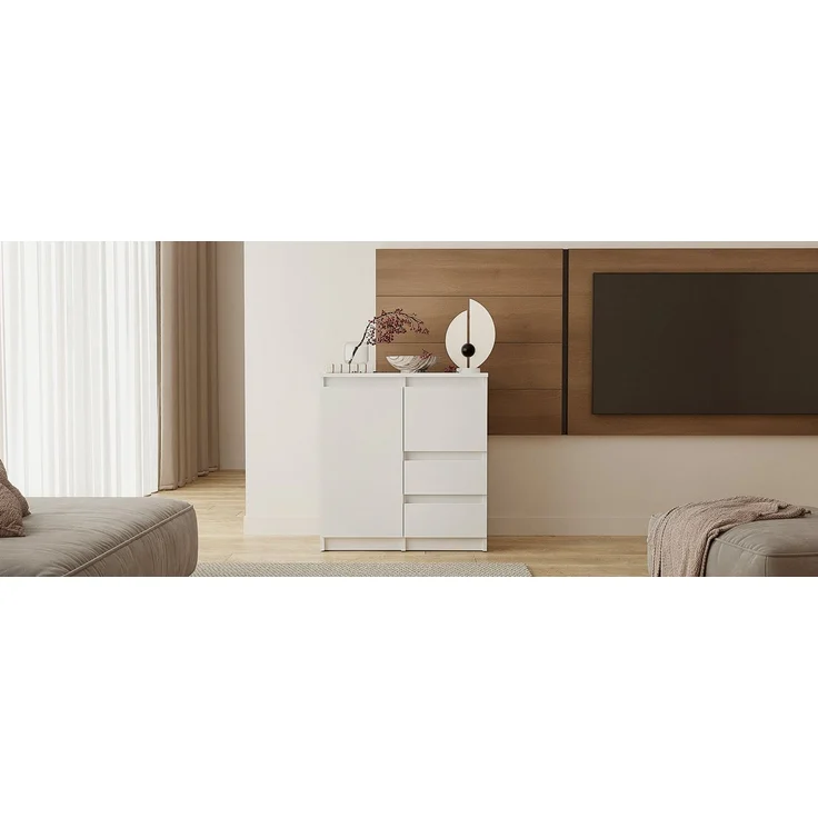 KOMTO Kommode Kommode mit 2/3 Schubladen und Türen – Sideboard PIKO – Bild 3