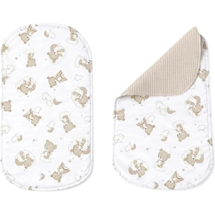 Babynest Nestchen Baby Set für Neugeborene – 5-teilig – Kuschelnest aus 100% Baumwolle & Waffelpique – Babykokon tragbar – für Babybett, Kinderbett & Kinderwagen – OEKO-TEX - Teddy und Sand – Bild 6