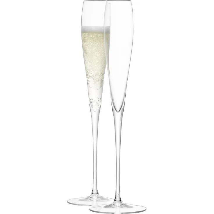 LSA International 100 ml Wein Grand Champagnerflöte, transparent (2 Stück)