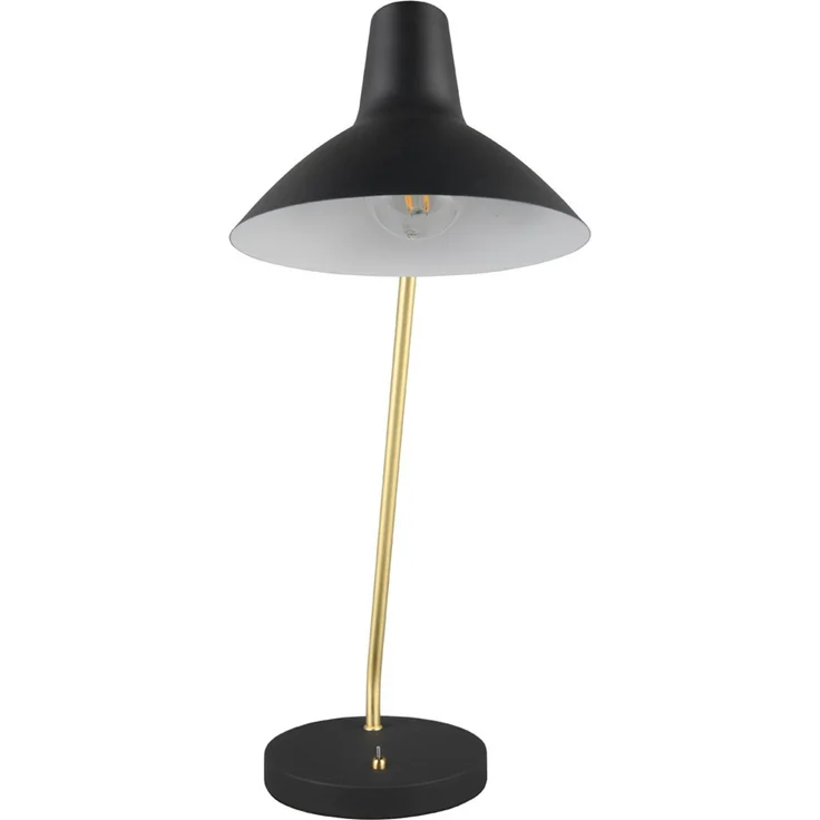 Tischleuchte, schwarz, gold, verstellbar, H 54 cm – Bild 8