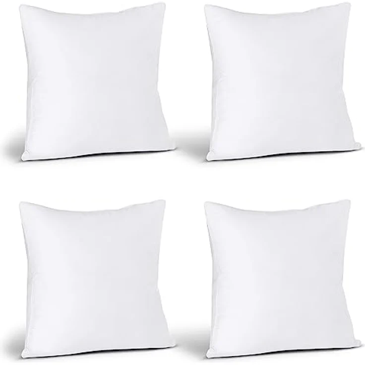 Utopia Bedding 4er Set Kissenfüllung 55x55 cm, Innenkissen Füllkissen Kopfkissen Sofakissen (Weiß) – Bild 9