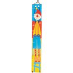 inware 21517 Messlatte Clown faltbar aus Holz Skala von 80-155 cm