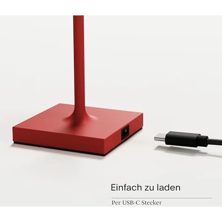 SIGOR Nuindie pocket Akku-Tischleuchte, dimmbar, 1,4W, Flex-Mood, feuerrot, 2200K/2700K, IP54, USB-C, 21cm – Bild 5