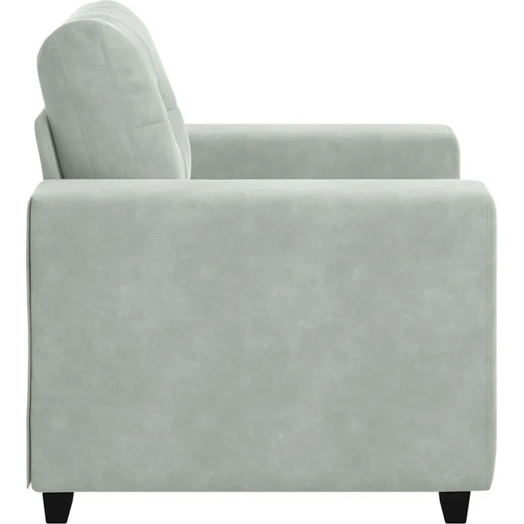 vidaXL Sessel Hellgrau 100x78x80 cm Samt 4105098 – Bild 5