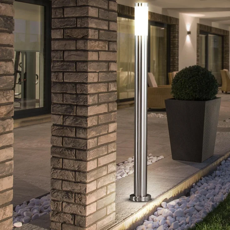 LED Außen Säulen Stehlampe, Edelstahl, IP44 – Bild 2