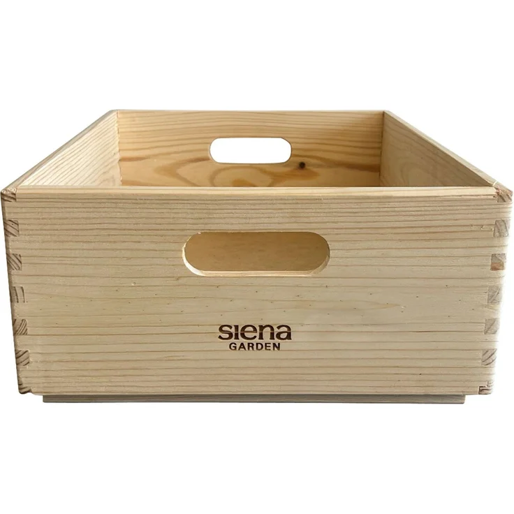 Allzweckkiste 40x30x14 cm FSC®-zertifiziert | Holzkiste mit Tragegriffen stapelbar | Robuste Aufbewahrungskiste aus Kiefernholz für Haushalt Hobby und Werkstatt – Bild 2