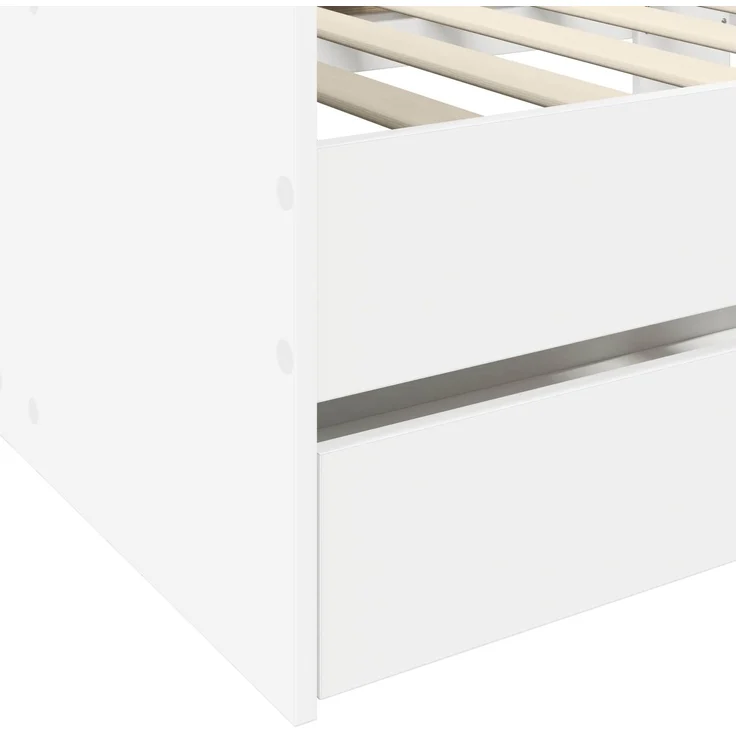 vidaXL Tagesbett mit Schubladen mit Regal Weiß Holzwerkstoff 3429637 – Bild 7