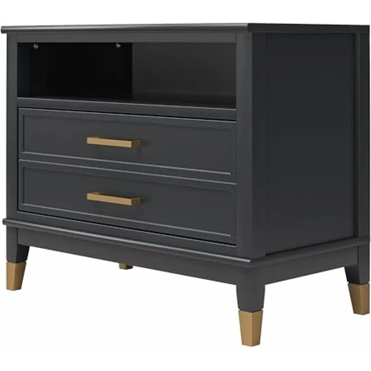 loft24 Nachtschrank Westerleigh Beistelltisch, Nachttisch, Nachtkonsole mit Schublade, MDF – Bild 6