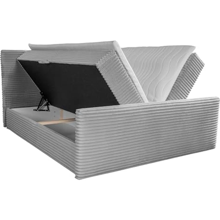 Kaiser Möbel Boxbett Trento, Ecru, Boxspringbett mit 2 Bettkästen, H3, Höhe ca. 20 cm, 140x200 cm – Bild 7