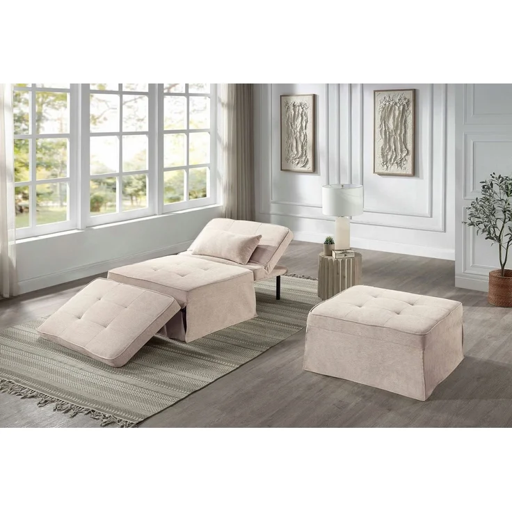 ATLANTIC home collection Schlafsofa Finn, wandelbar zum Loungesessel, Relaxliege und Gästebett, inkl. Kissen – Bild 1
