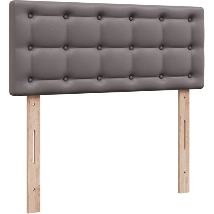 vidaXL Boxspringbett mit Matratze Grau 120x200 cm Kunstleder 3288418 – Bild 7