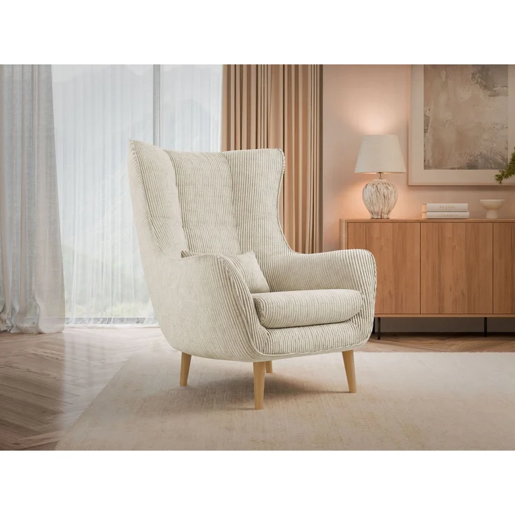 Sessel Lucio Cord (Farbe: Poso 100, ohne Fußbank) – Bild 2