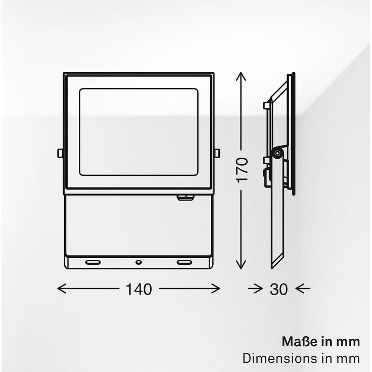 BRILONER - LED Strahler außen, Neutralweißes Licht, 30W 2700lm, Schwenkbar, IP65 Staub- und Strahlwasserschutz, Fluter, Flutlicht, Außenstrahler, Scheinwerfer, Garten, Garage, 14 x 17 x 3 cm, Schwarz – Bild 10