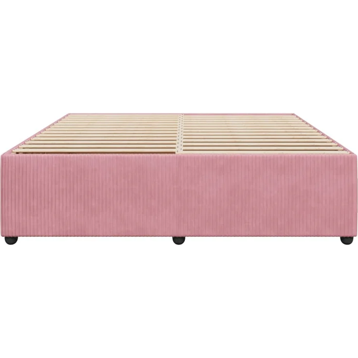 vidaXL Bettgestell Rosa 180x200 cm Samt 3285029 – Bild 4