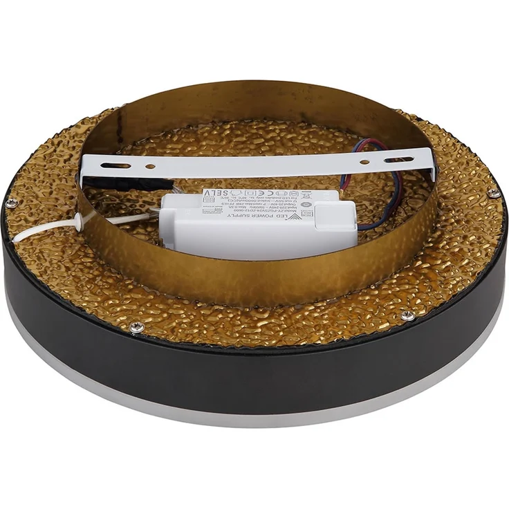 LED Deckenleuchte, Metall, Gold, Schwarz-matt, D 30 cm – Bild 7