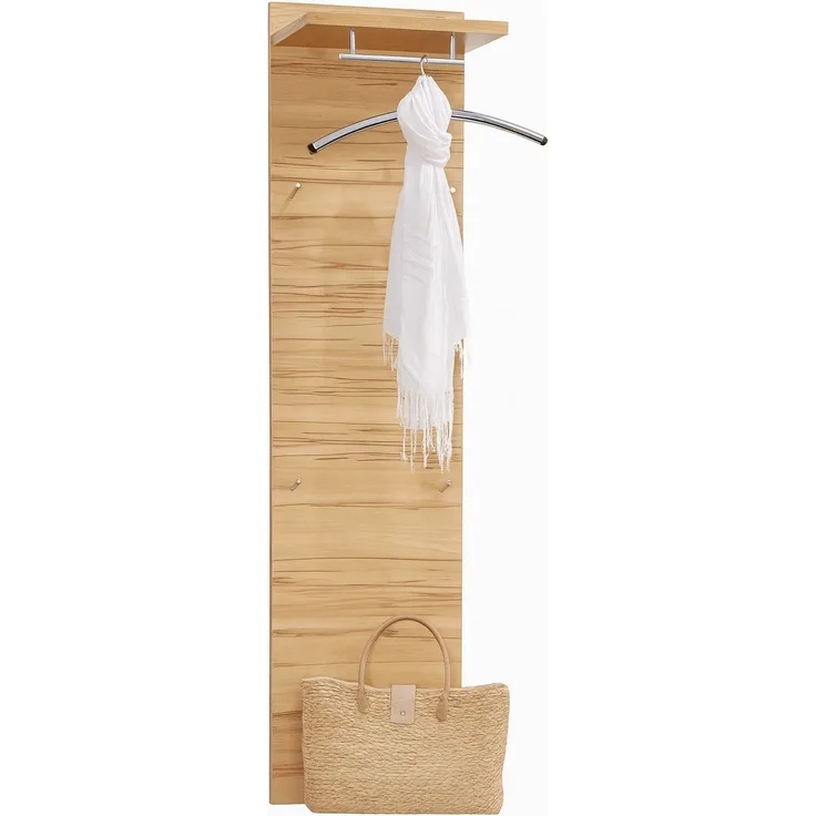 Garderobenpaneel Kernbuche dekor Flurgarderobe Mantelhaken #513