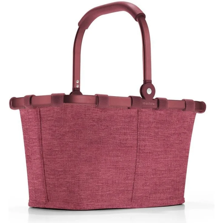 reisenthel carrybag XS kleiner Einkaufskorb 5 l twist maroon | Innentasche mit Reißverschluss, ummantelter Klappgriff, Standfüße, bis 8 kg belastbar