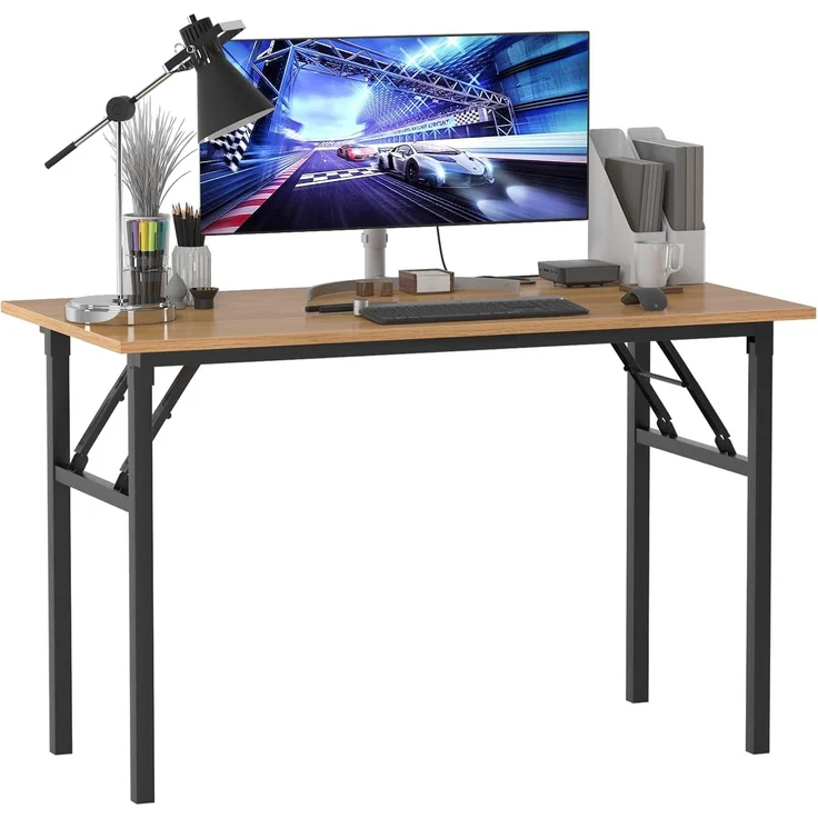 SogesHome Klapptisch Computertisch 120 x 60 x 75 cm PC Tisch Schreibtisch Bürotisch Büroarbeitsplatz für Home Office Verwendung Schreibtisch Esstisch Konferenztisch – Bild 1