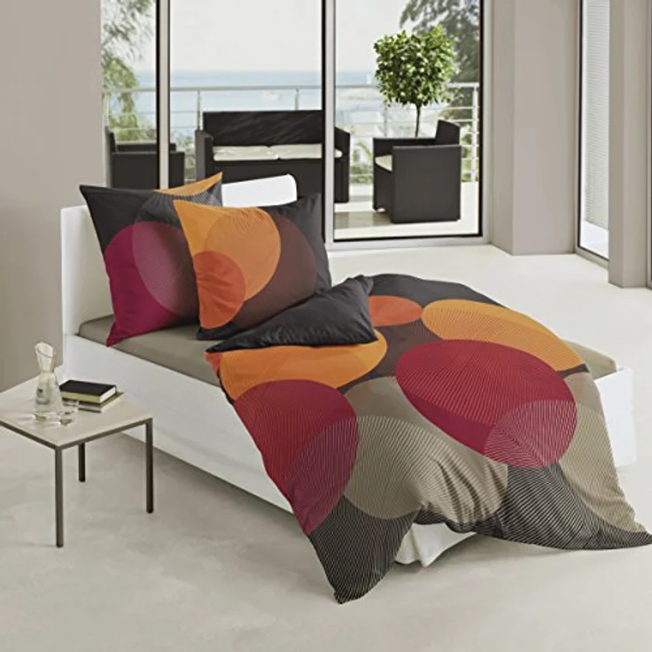 Bierbaum, Mako-Satin Bettwäsche , Designed in Germany, 6155 kakao 09, 135x200 cm + 80x80 cm – Bild 3