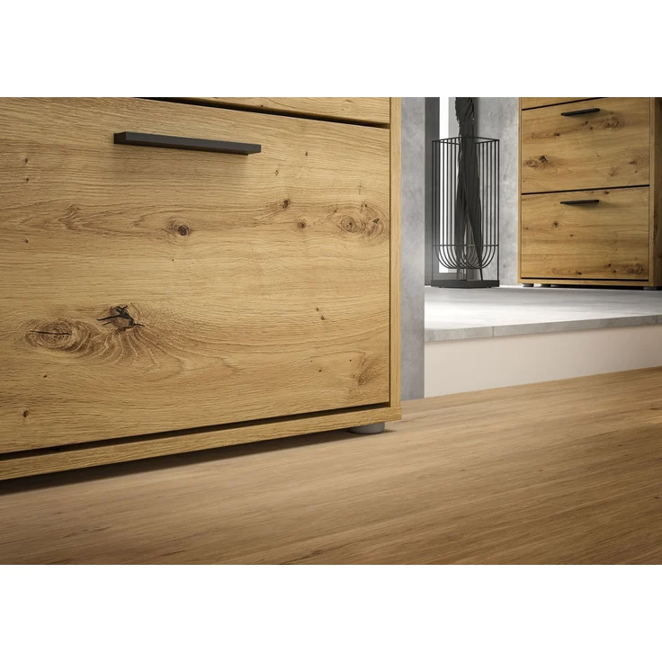 Schuhkipper >See< 3 Klappen, in Eiche Artisan Dekor - 59x103x17cm (BxHxT) – Bild 3