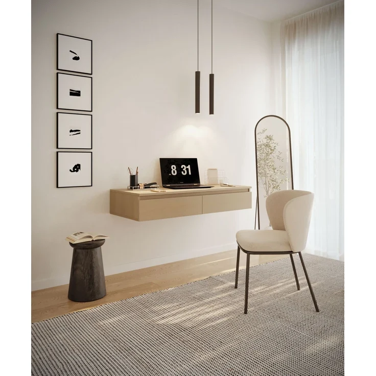 Selsey 'Bemmi' Hängeschreibtisch / Schminktisch, Eiche Lindberg, 19 x 120 x 50 cm – Bild 3