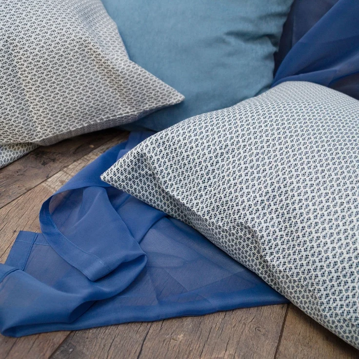 Kissen Deko von Lysel - grau Tropfen Golea 48x48 Baumwolle Polyester kissenbezug Dekokissen – Bild 3
