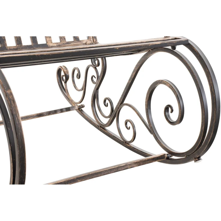 CLP Schaukelstuhl Relaxstuhl Smilla, wetterfest für Garten, Metallgestell,bronze – Bild 5