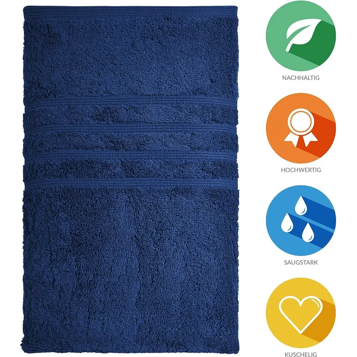 Lavea Handtücher Bali Handtuch 50x100 cm, Sporthandtuch, Fitness-Handtuch, Weiches Bio-Baumwollfrottee (1-St), pflegeleicht, GOTS-zertifiziert, extra saugstark mit 500g/m² – Bild 2