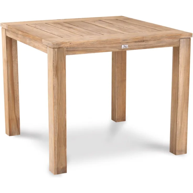 Teak-Tisch Moretti grey-wash 90 x 90 x 75 cm
