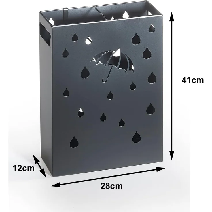 Kobolo Schirmständer Regenschirmständer UMBRELLA aus Metall schwarz – Bild 7