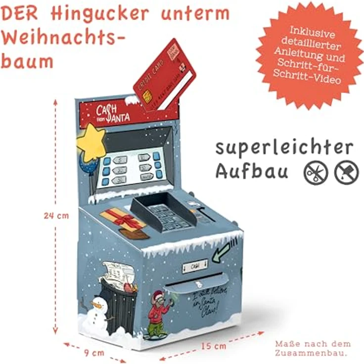 SURPRISA Geschenkbox Geld-O-Mat Geldgeschenk Verpackung – Kreatives DIY Geldautomat, für Geldgeschenke zum Geburtstag, Hochzeit & besondere Anlässe – Bild 5