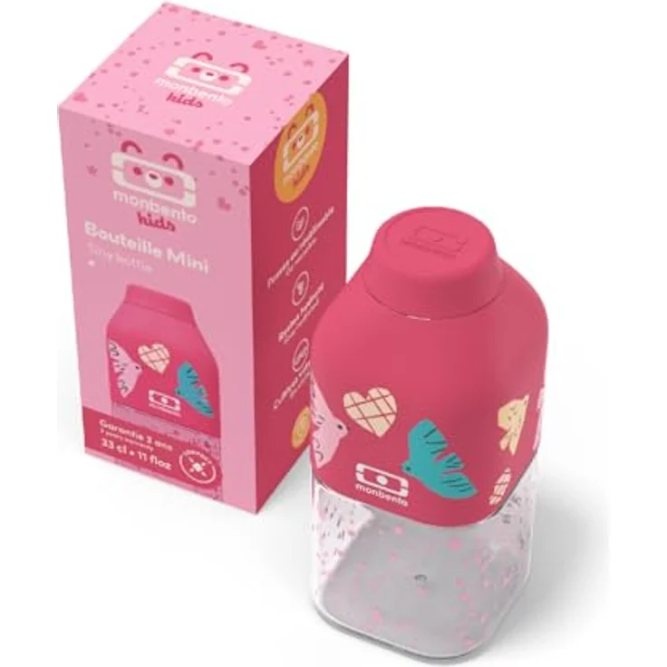 PEUGEOT Trinkflasche BIRDS DH 6x14 cm pink – Bild 6
