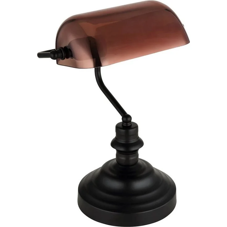 GLOBO LIGHTING Schreibtischlampe ANTIQUE, ohne Leuchtmittel, Klassische Schreibtischleuchte, Antik-look Tischleuchte, Bankerlamp – Bild 5