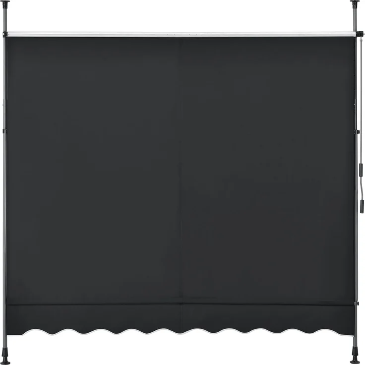 Klemmmarkise Stem 150x120x220-309 cm Schwarz [pro. tec] – Bild 5