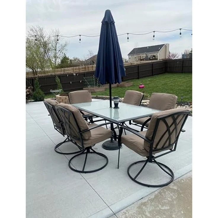 FLYMEI Terrassenkissenbezüge, wasserabweisend, für den Außenbereich, nur für den Außenbereich, Couch-Kissenbezüge, 55,9 x 61 x 10,2 cm, 4 Bezüge, Taupe – Bild 7