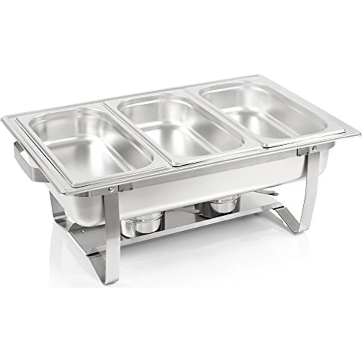 Mahlzeit Speisenwärmer Chafing dish "Cannes" mit 3x 1/3 GN Warmhaltebehälter – Bild 6