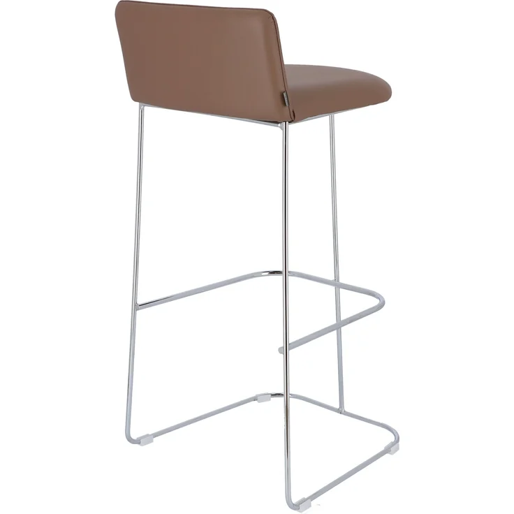 Barhocker Ragno aus Leder, Taupe, 39 x 43 x 88 cm – Bild 4