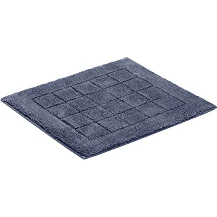Vossen Badteppich Exclusive 7660, hochfloriger Badematte aus 100% Baumwolle, rutschfest, schwarz, fußbodenheizungsgeeignet