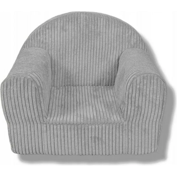 FORTISLINE Kindersessel Kindersessel Mini in Cord Komfort und Stil Hellgrau Kinderzimmer
