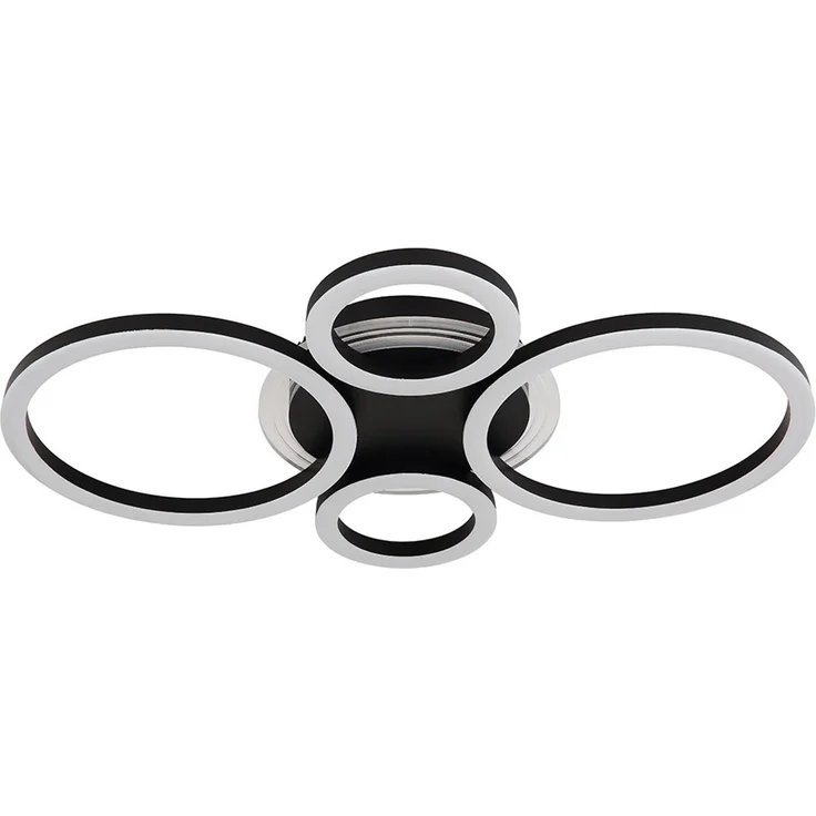 LED Deckenleuchte, schwarz, Ring-Design, CCT, L 53 cm – Bild 1