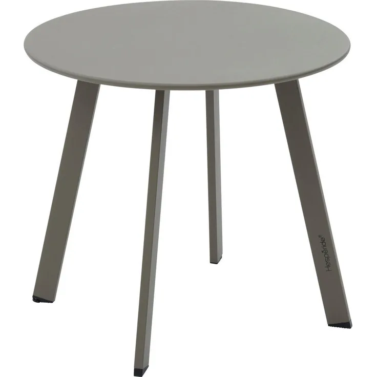 XXXL Gartentisch Saona, Taupe, Metall, Ø 50 cm, wetterfest, für Balkon und Terrasse, einfache Montage