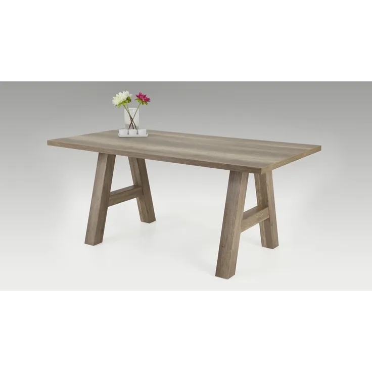 Esstisch ALMAT Tisch mit Stollen in A-Form Wildeiche 168x90 cm