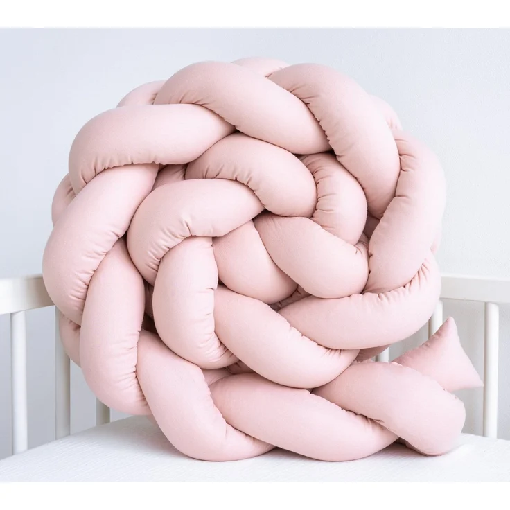 Loolay Nestchenschlange Geflochtenes Kissen Zierkissen Dekokissen Bettumrandung 100% ALTROSA, (Zugluftstopper Zugluft Schlange Wickeltischumrandung Babybett Kinderzimmer Schutz, Wohndeko Bettschlange 100 150 200 300 400 cm & Länge auf Anfrage), Zugluft... – Bild 3
