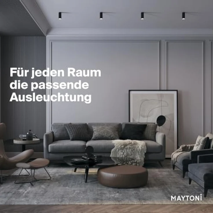 MAYTONI FOCUS S Deckenleuchte, GU10 Aluminiumlampe, Ø5 cm, schwarz, für Küche, Flur, Wohnzimmer oder Esszimmer – Bild 5