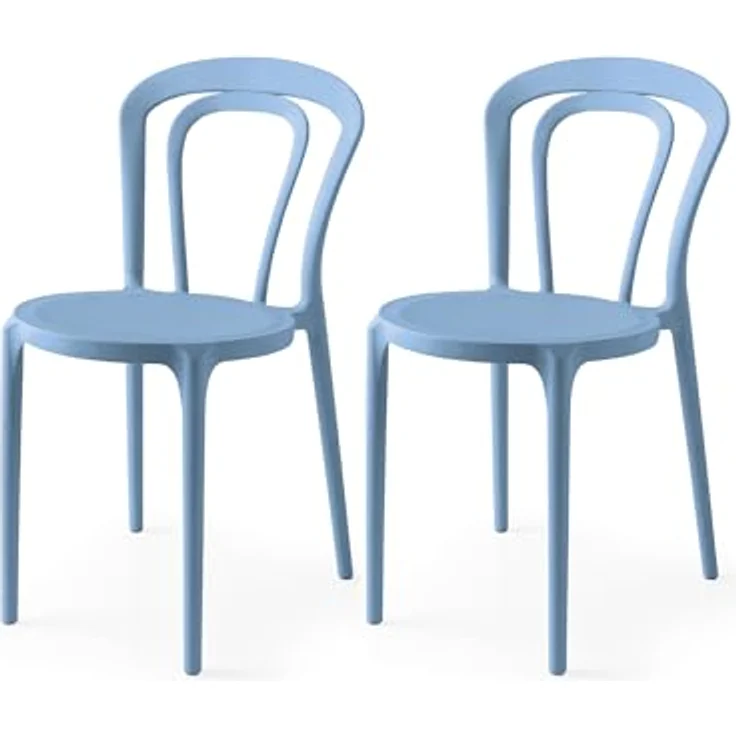 Connubia, 2 Stühle KAFFÉ Polypropylen Sky Blue MATT – Bild 2