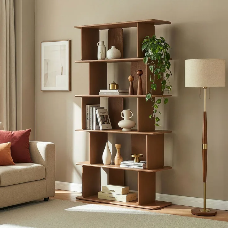 Bücherregal Gäljami 180x100x35 cm Walnussoptik [en. casa]