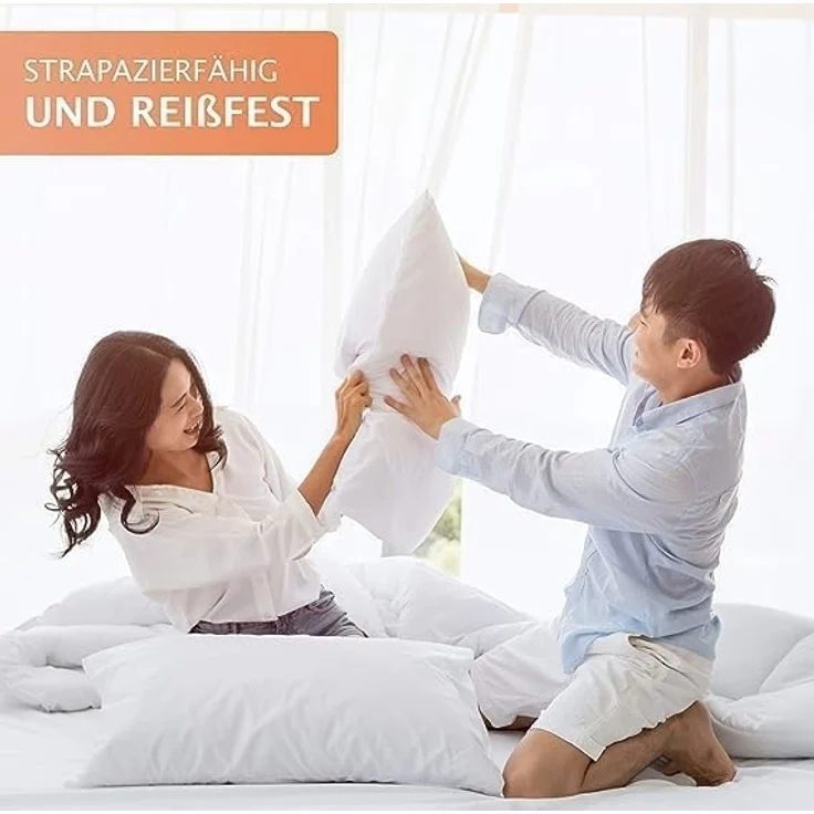 Mayaadi-Home HS102 Kopfkissen Baumwolle 100% Federn Weiß 70x90 cm 1500 Gramm – Bild 5