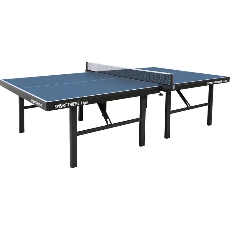 Sport-Thieme Tischtennistisch Liga, robuster Wettkampftisch für Indoor-Turniere, blau, 25 mm Plattenstärke